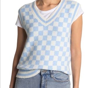 Abound Checker Sweater Vest NWOT